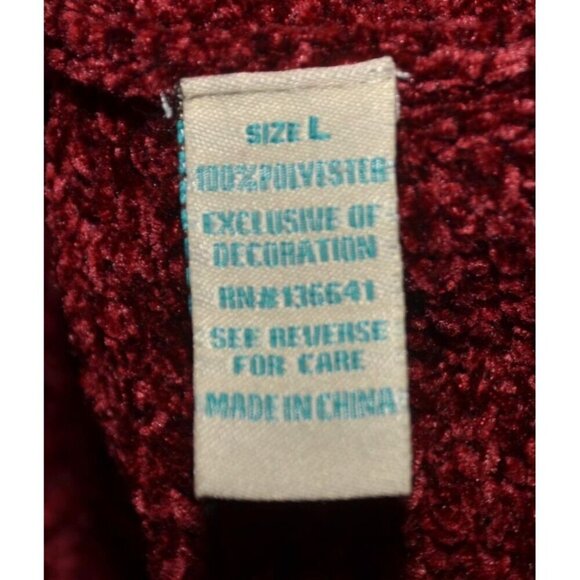 Rockin'C Chenille Long Line Sweater Ladies L Balloon Sleeve So SOFT Casual Warm - Picture 7 of 8